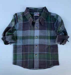 Mish Hunter Green/ Gray Flannel