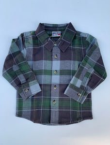 Mish Hunter Green/ Gray Flannel